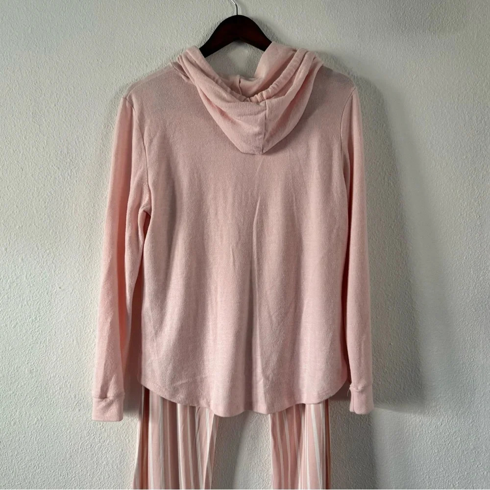 DIP Womens Medium Pink Stripe Lounge Set Oversize Hoodie Soft Cozy Athleisure - Picture 13 of 16